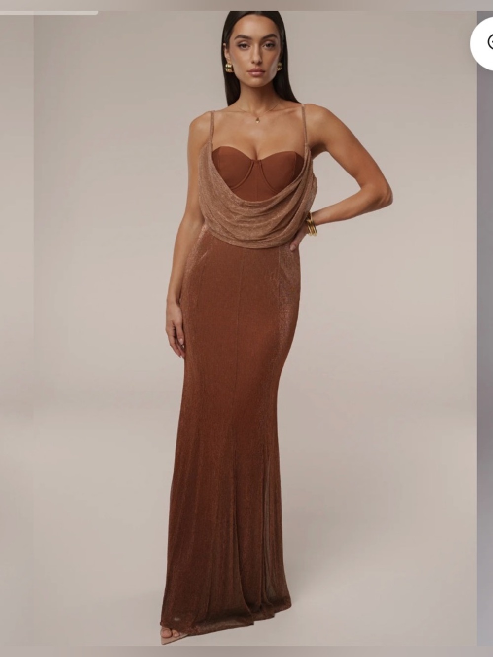 Jluxlabel Gold Shimmery Nights Maxi Dress